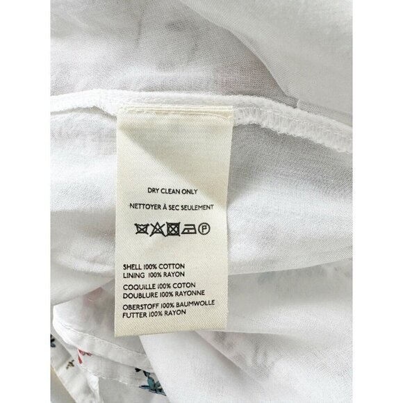 NWT Anthropologie Sleeveless Smocked-Waist Ruffled Midi Dress XL White Floral - Picture 10 of 10